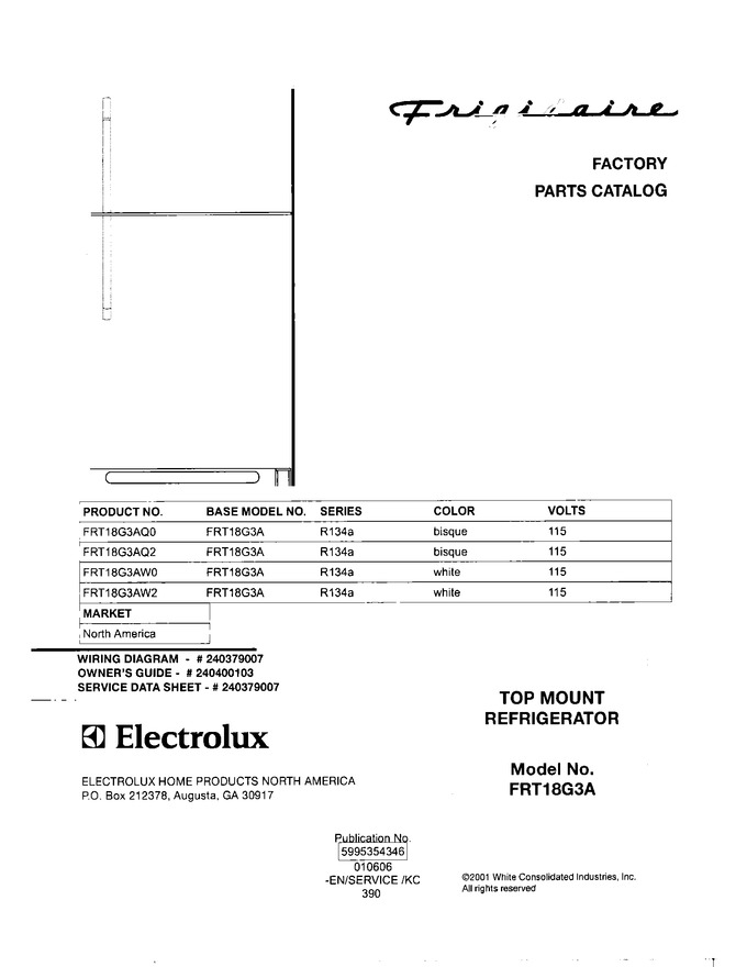 Diagram for FRT18G3AW2