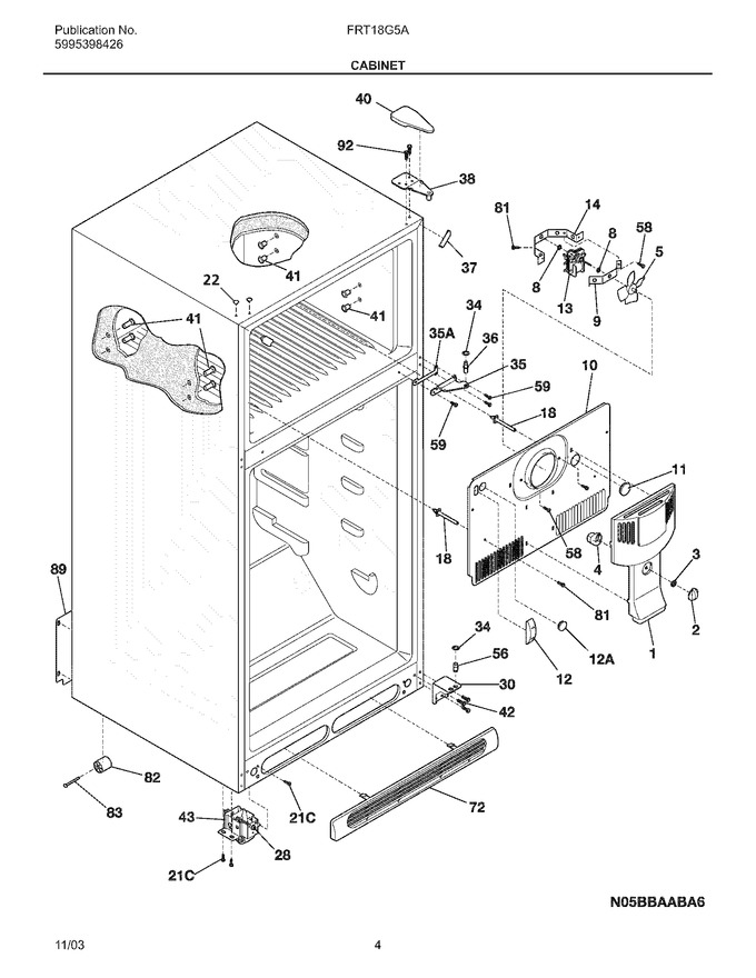 Diagram for FRT18G5AWA