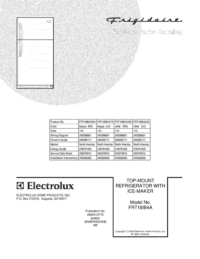 Diagram for FRT18IB4ATA
