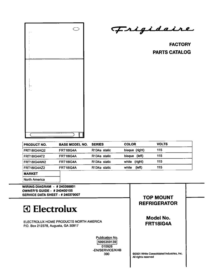 Diagram for FRT18IG4AW2