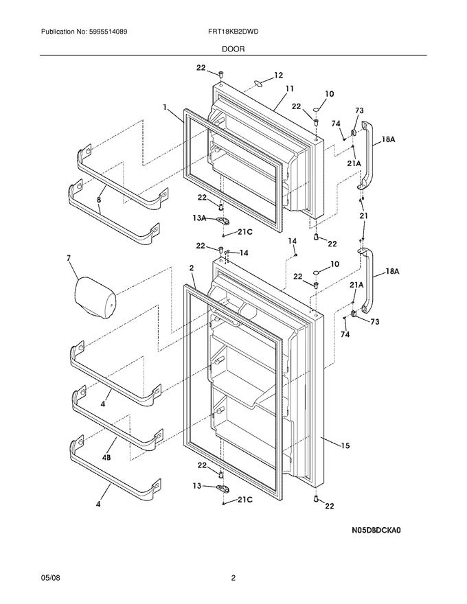 Diagram for FRT18KB2DWD