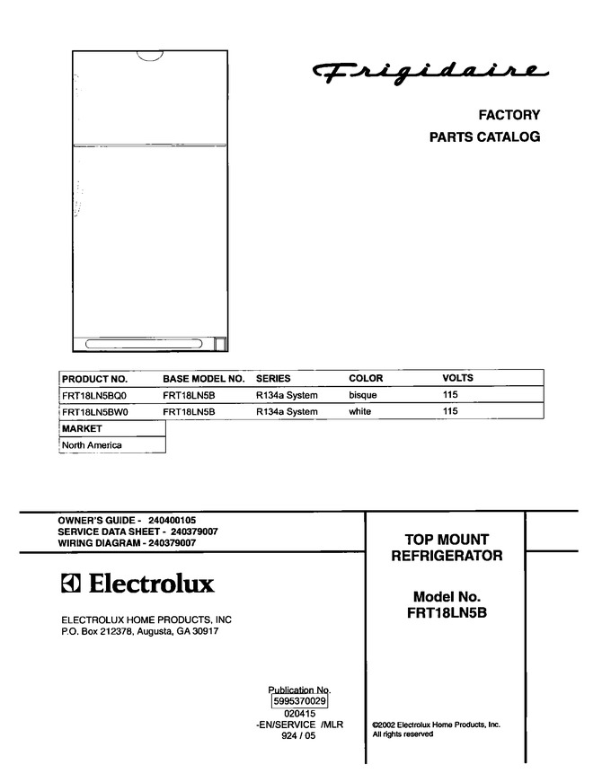 Diagram for FRT18LN5BQ0
