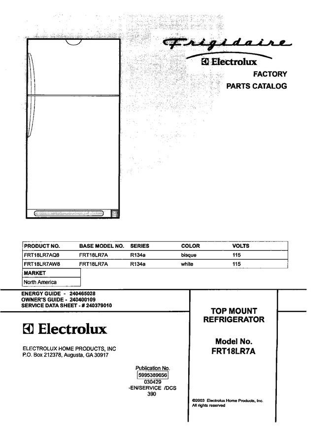Diagram for FRT18LR7AW8