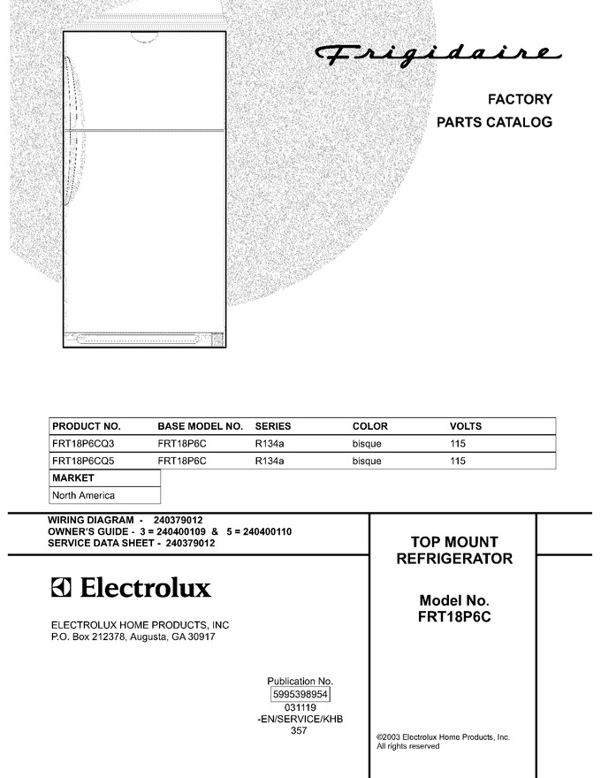 Diagram for FRT18P6CQ5