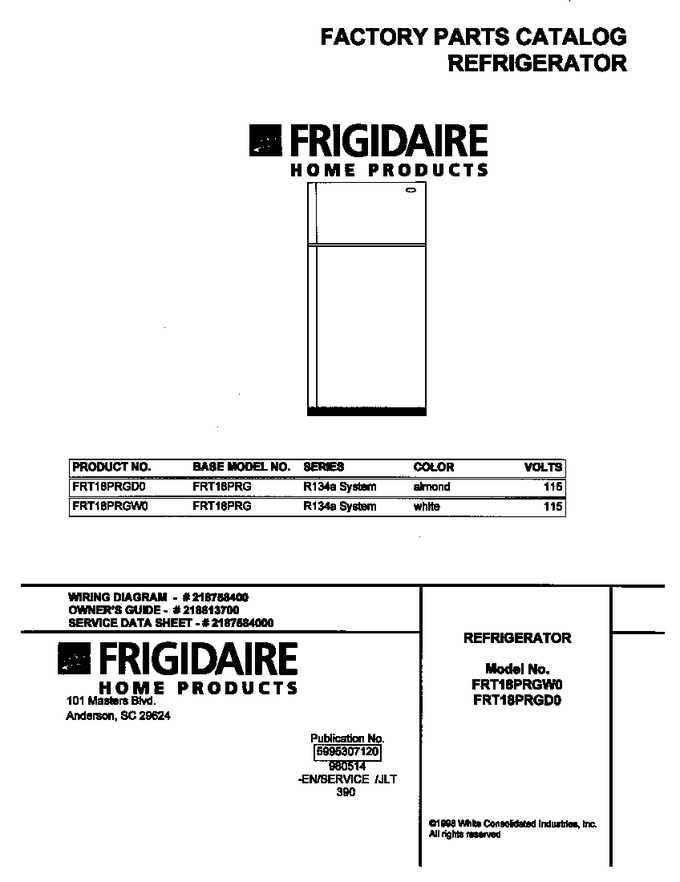 Diagram for FRT18PRGW0