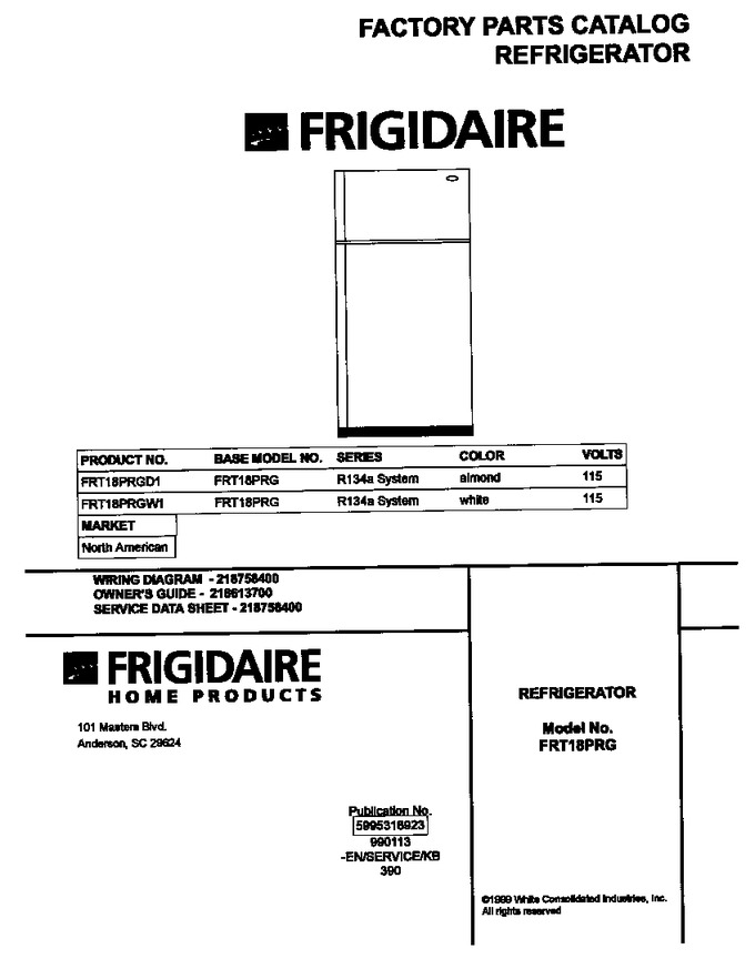 Diagram for FRT18PRGW1