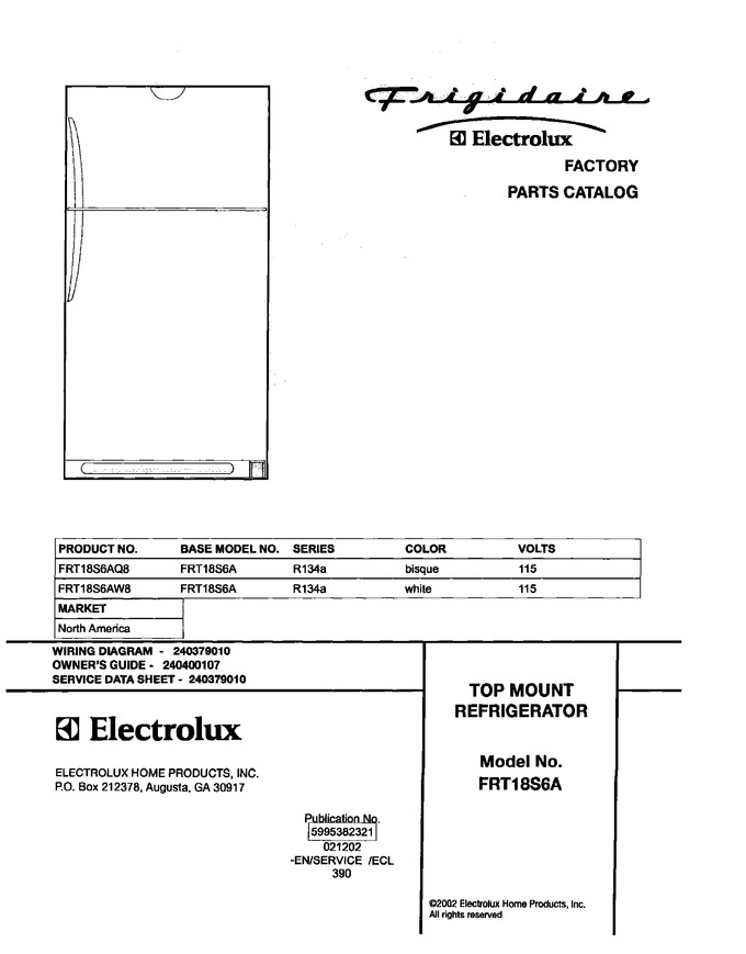 Diagram for FRT18S6AW8