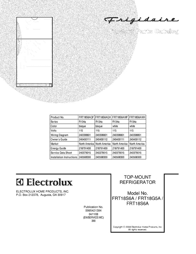 Diagram for FRT18S6AQH