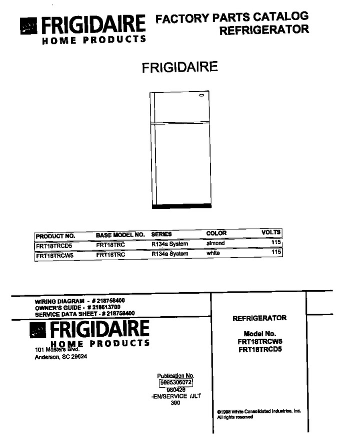 Diagram for FRT18TRCD5