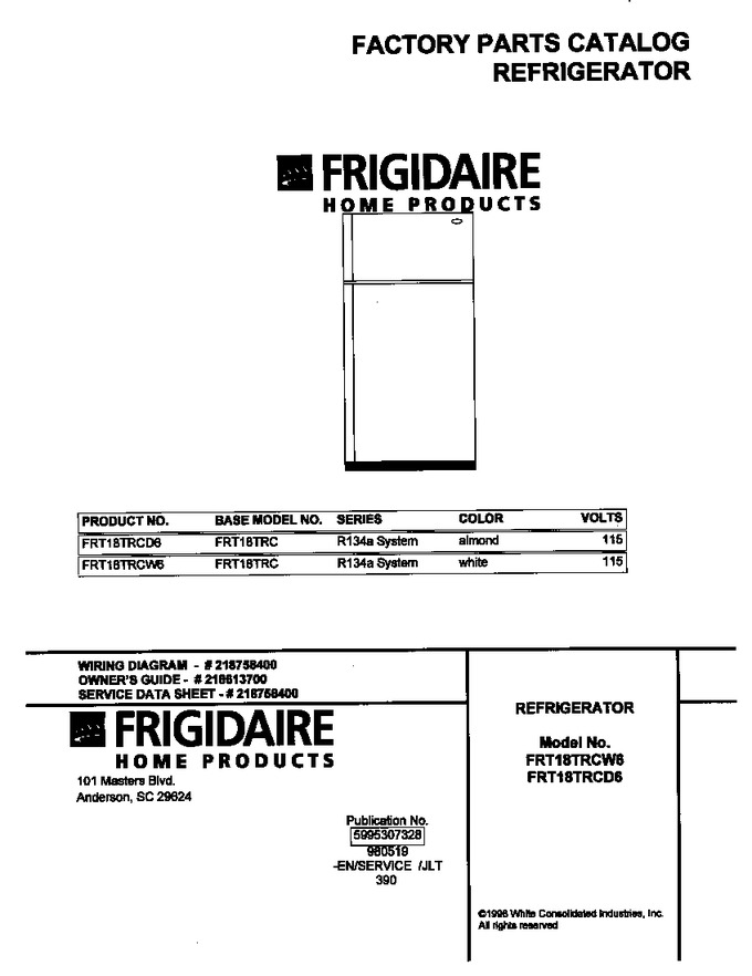Diagram for FRT18TRCW6