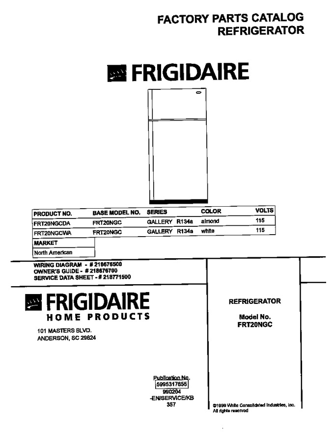 Diagram for FRT20NGCWA