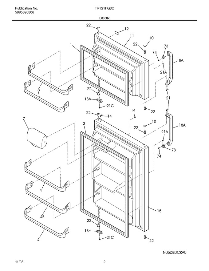 Diagram for FRT21FG3CW2