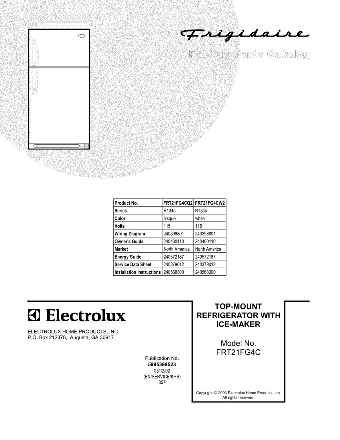 Diagram for FRT21FG4CW2