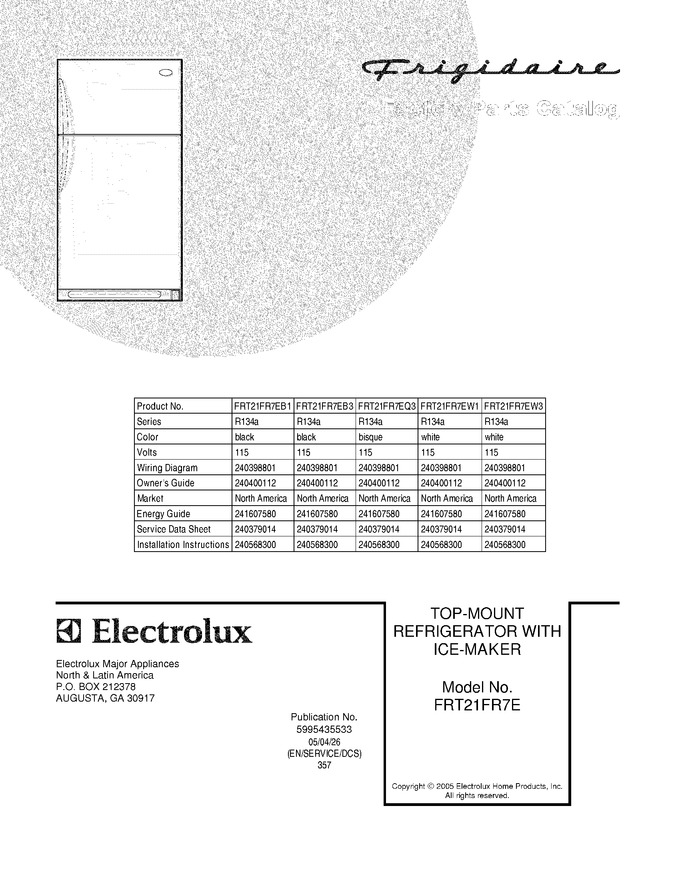 Diagram for FRT21FR7EB1