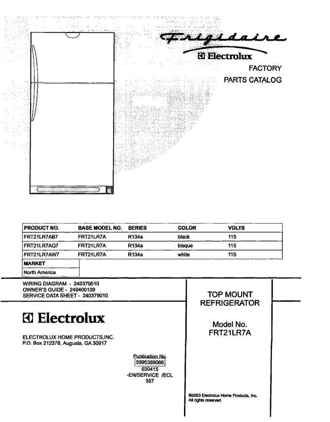 Diagram for FRT21LR7AB7