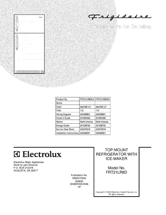 Diagram for FRT21LR8DSA