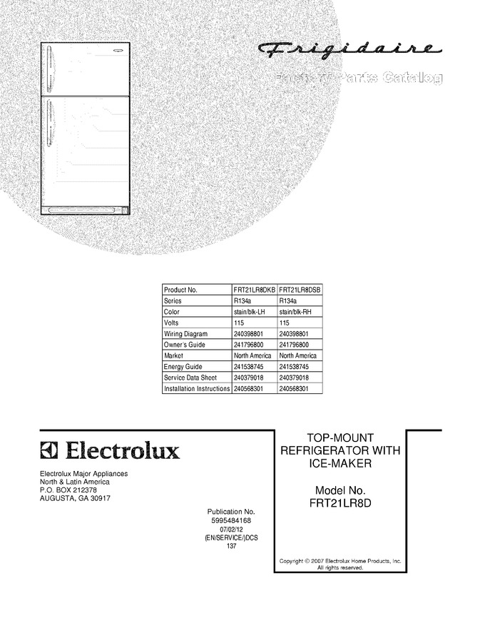 Diagram for FRT21LR8DSB