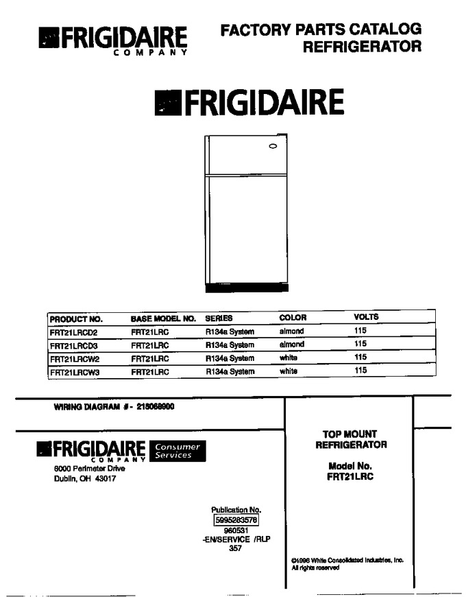 Diagram for FRT21LRCW3