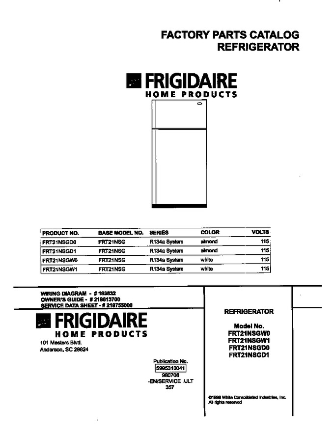 Diagram for FRT21NSGW0