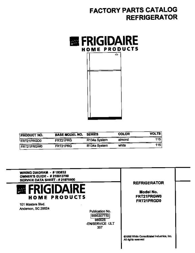 Diagram for FRT21PRGD0
