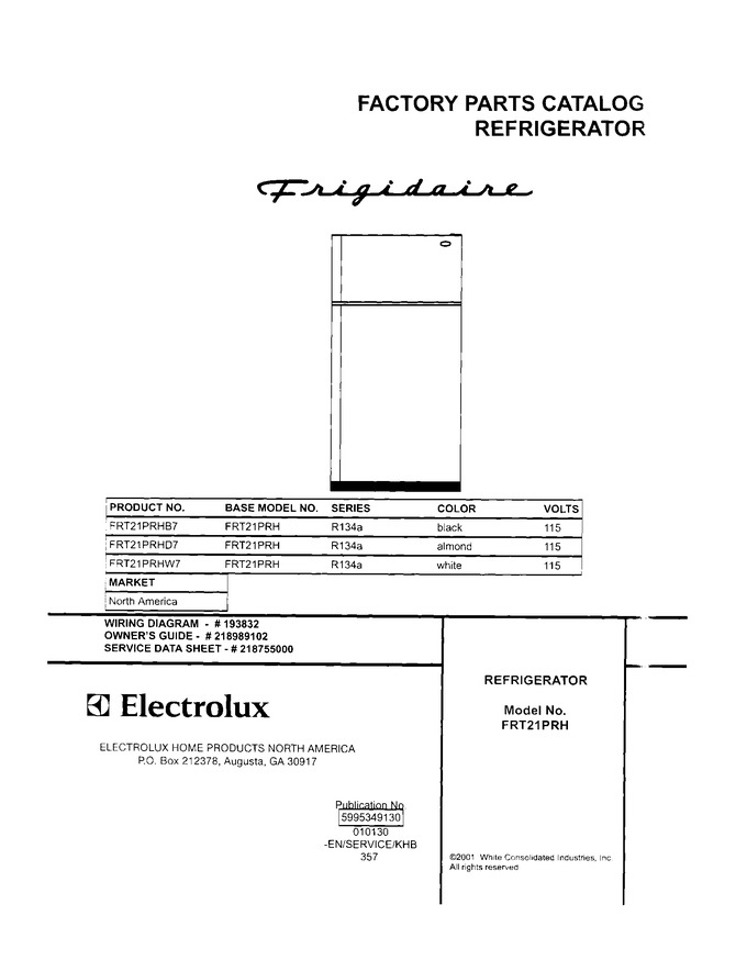 Diagram for FRT21PRHW7