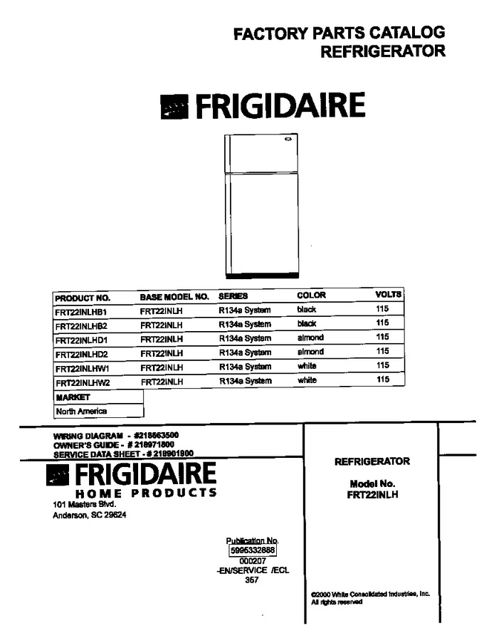 Diagram for FRT22INLHB1