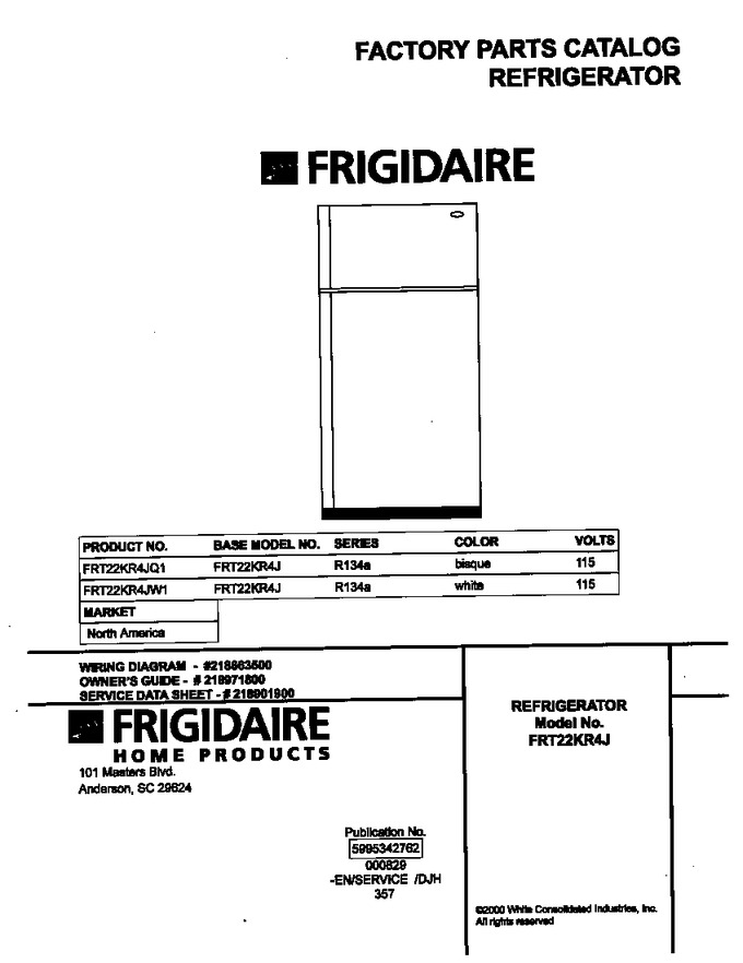 Diagram for FRT22KR4JW1