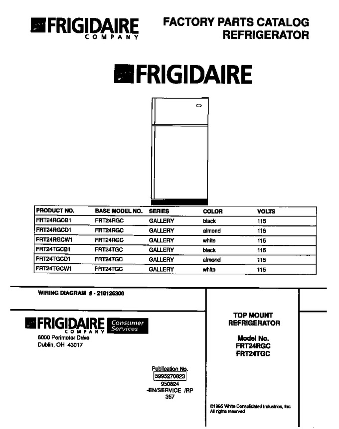 Diagram for FRT24TGCW1