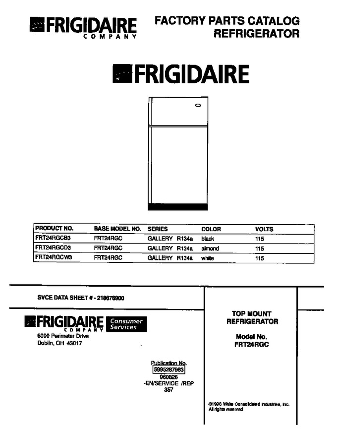 Diagram for FRT24RGCW3