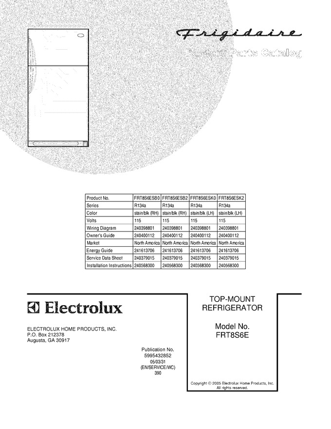 Diagram for FRT8S6ESB0
