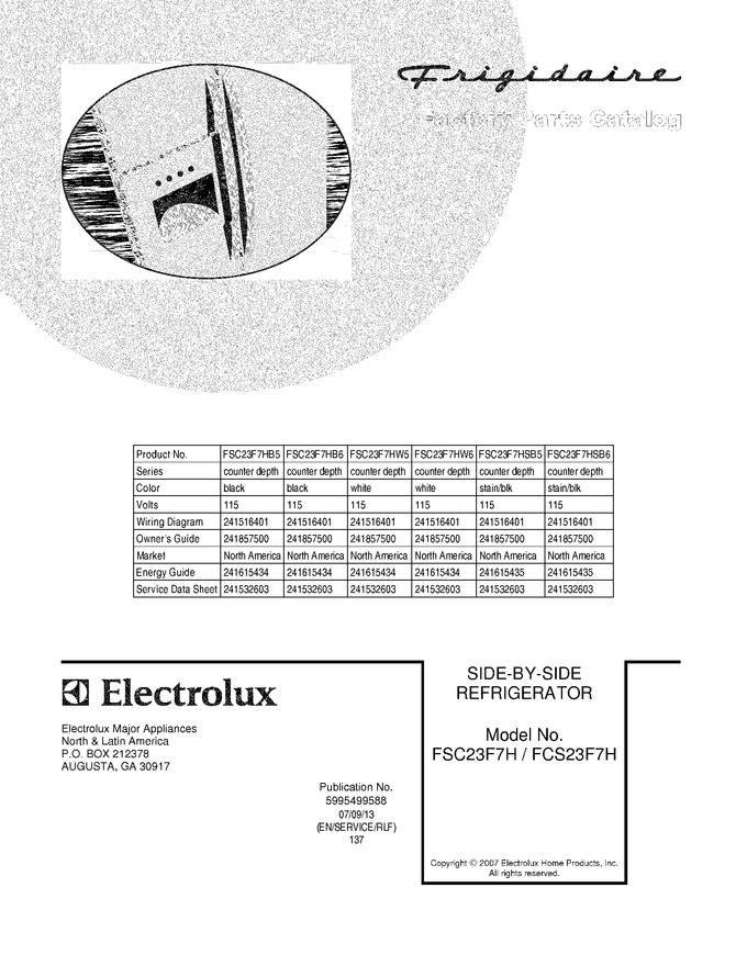 Diagram for FSC23F7HSB6