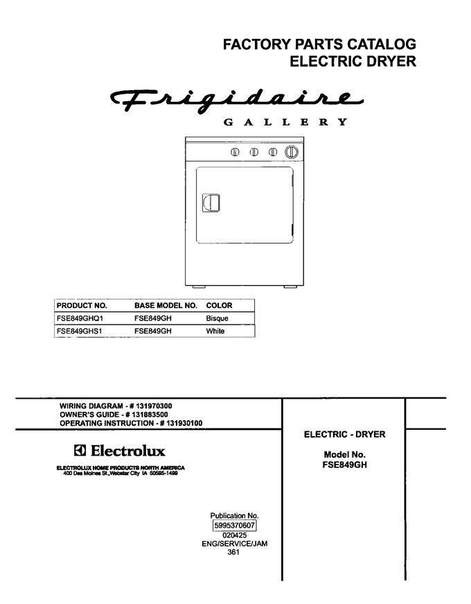 Diagram for FSE849GHQ1