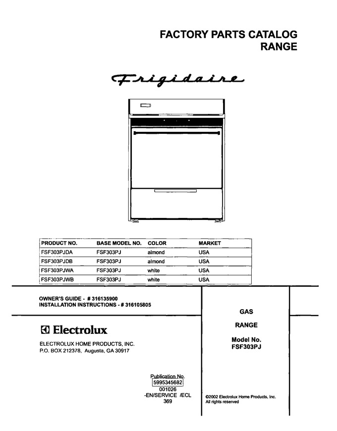 Diagram for FSF303PJWA