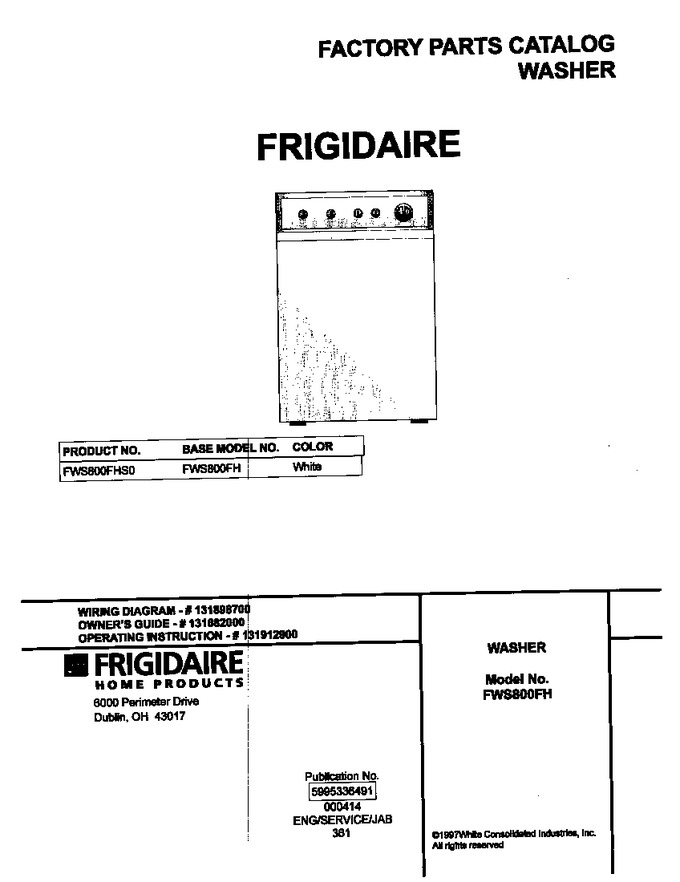 Diagram for FWS800FHS0
