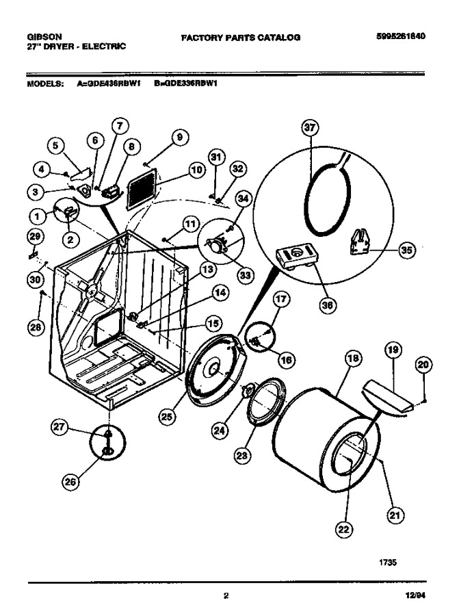 Diagram for GDE436RBD1