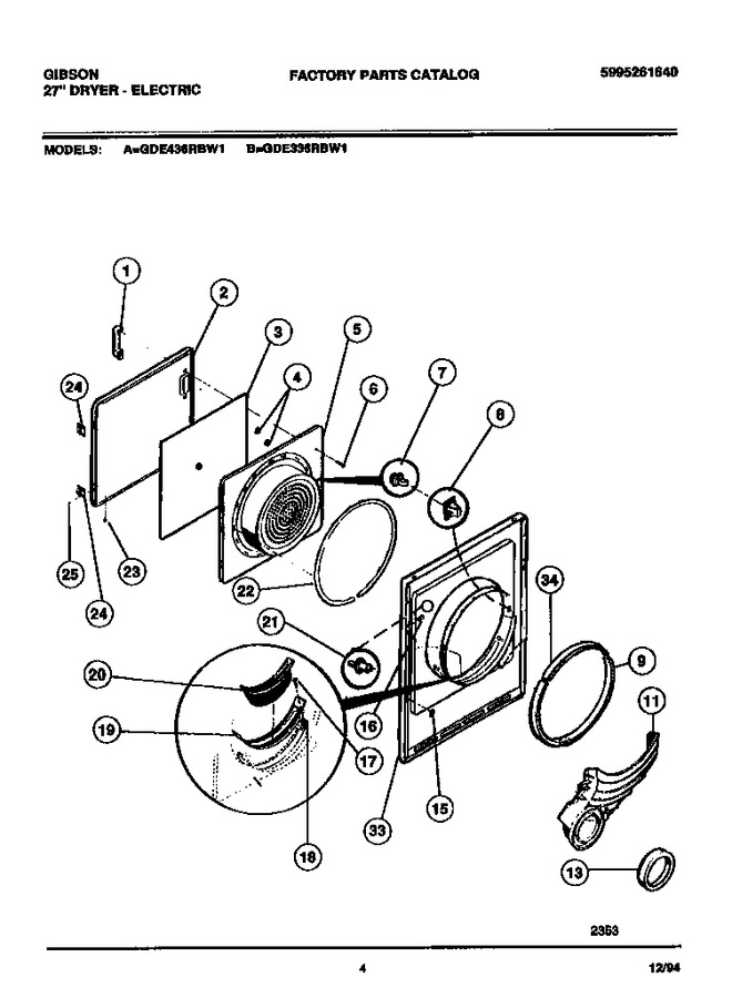Diagram for GDE436RBD1