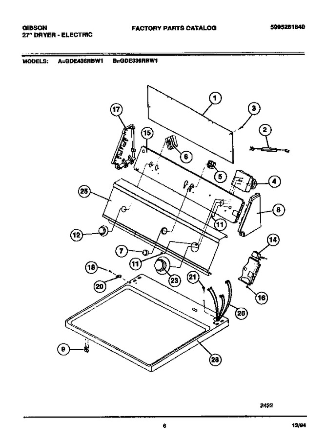 Diagram for GDE336RBW1