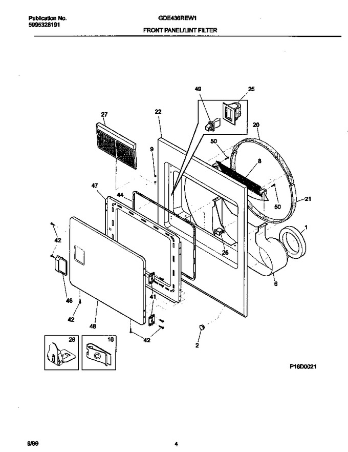 Diagram for GDE436REW1