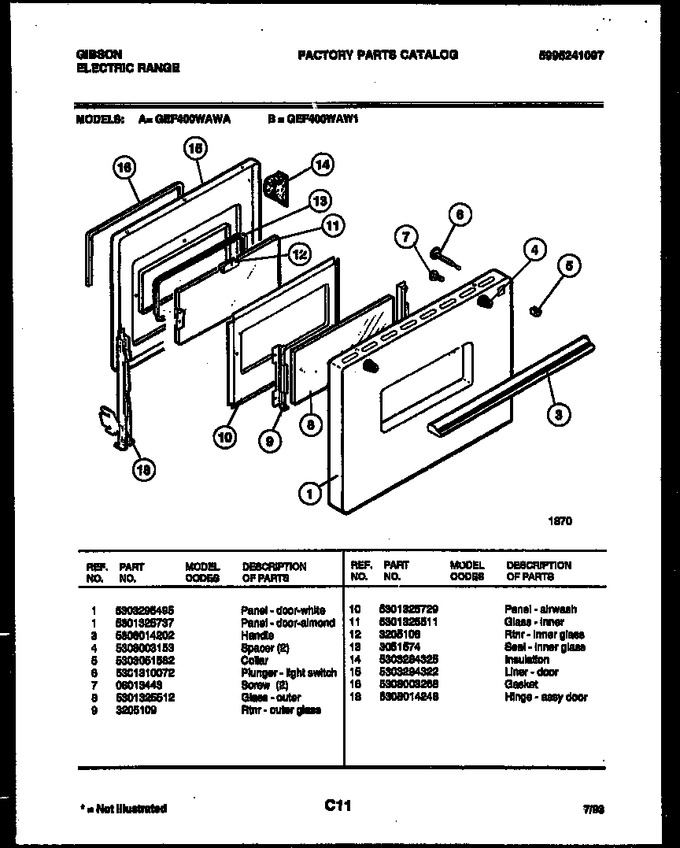 Diagram for GEF400WAW1