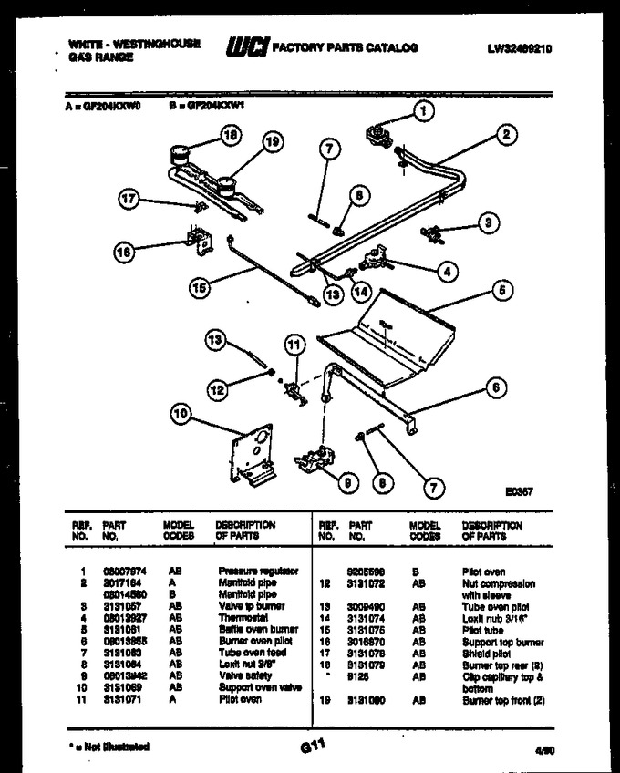 Diagram for GF204KXW0