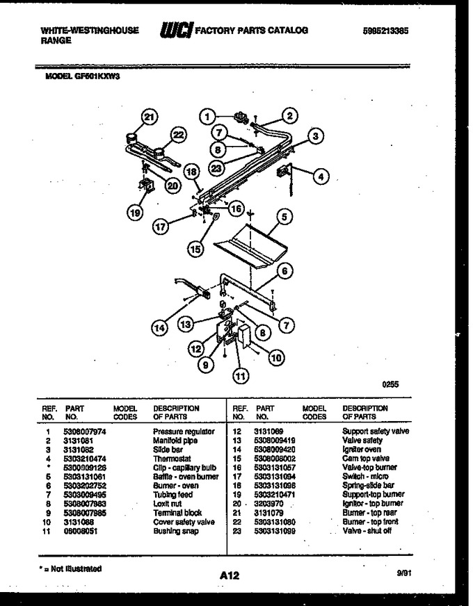 Diagram for GF501KXW3