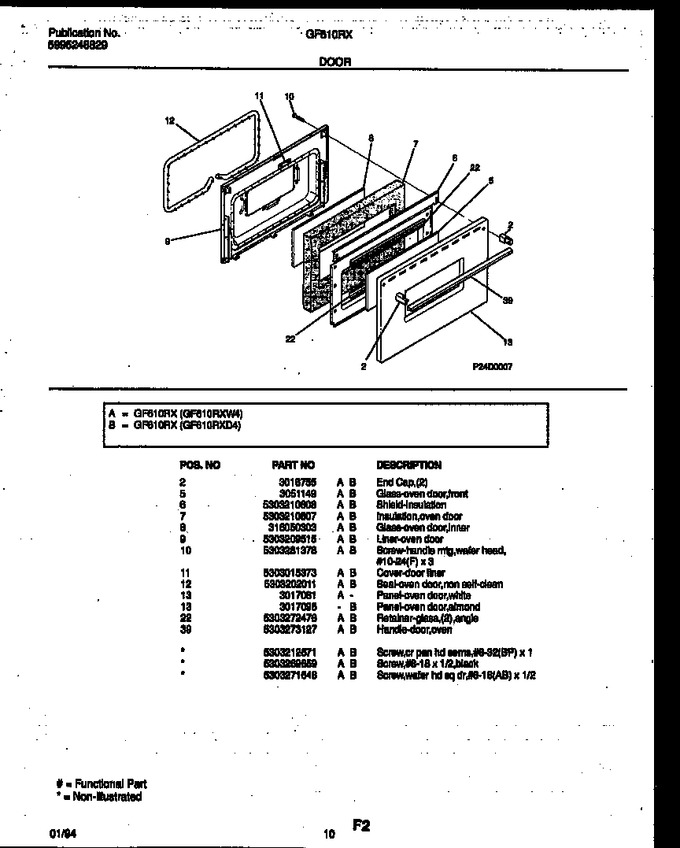 Diagram for GF610RXD4