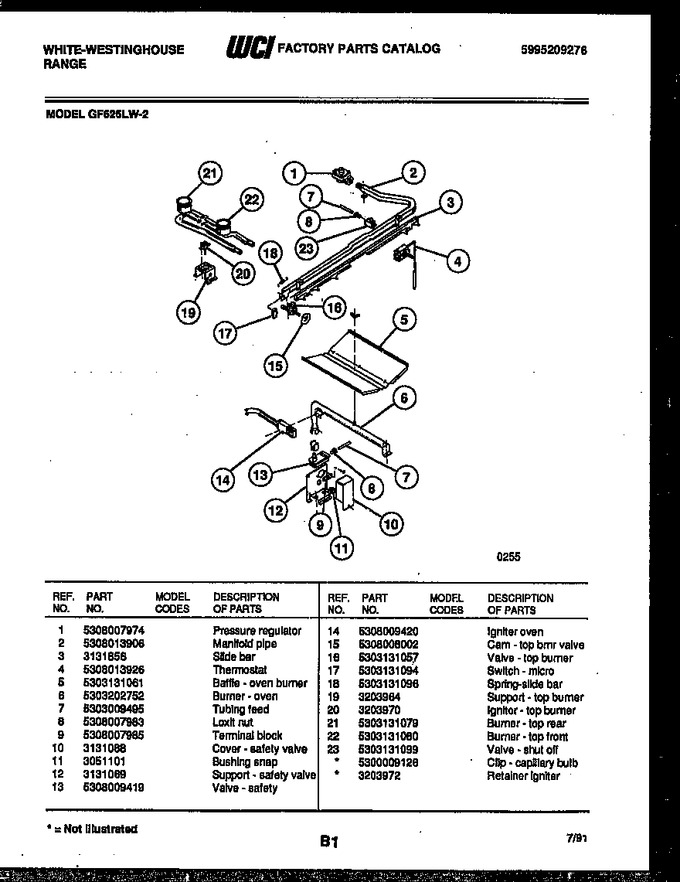 Diagram for GF625LW2