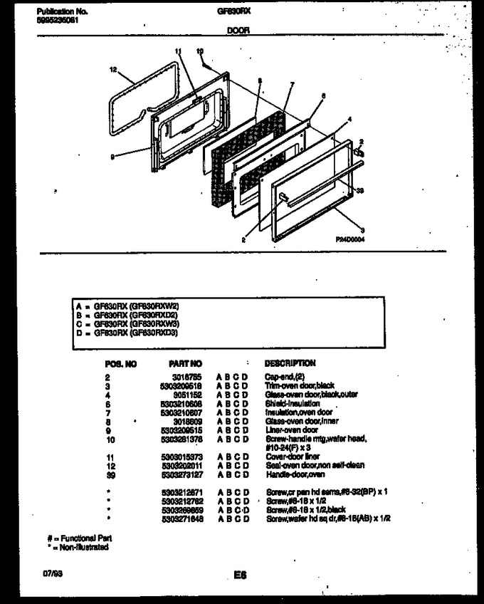 Diagram for GF630RXW3