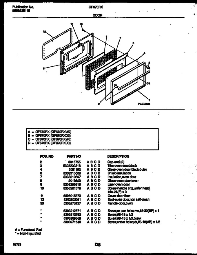 Diagram for GF670RXW3
