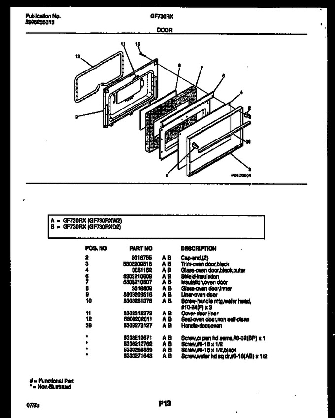 Diagram for GF730RXW2