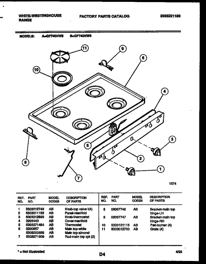 Diagram for GF740NW5