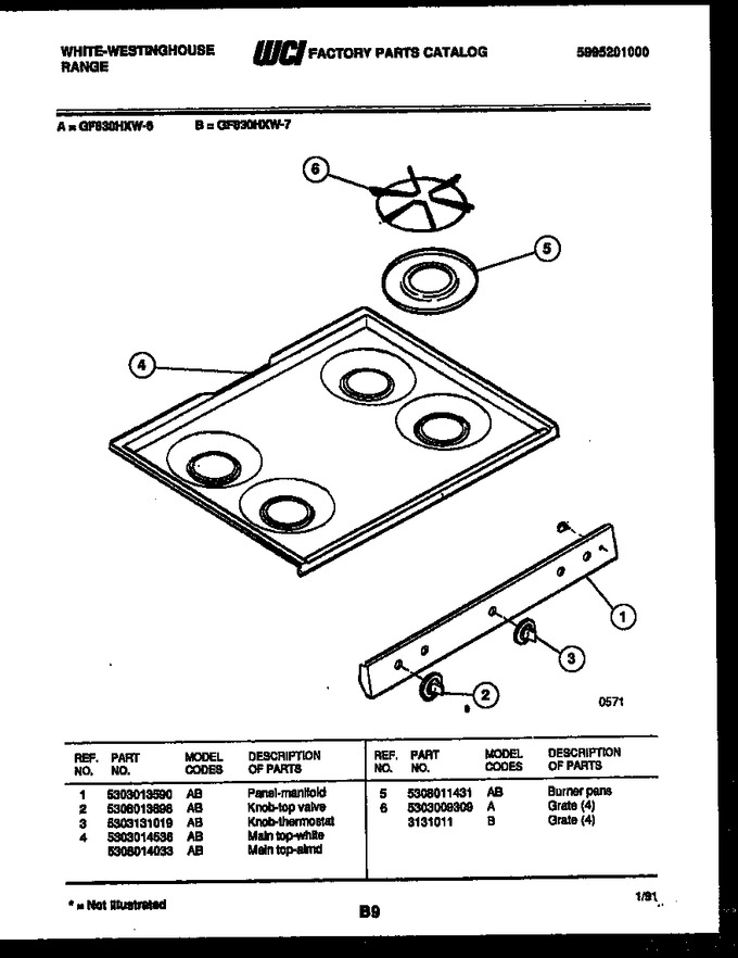 Diagram for GF830HXW7