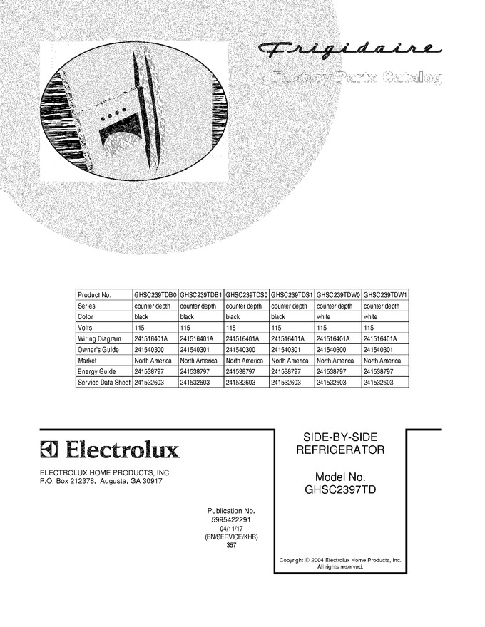 Diagram for GHSC239TDW0