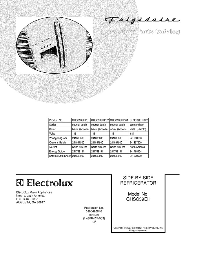 Diagram for GHSC39EHPB1